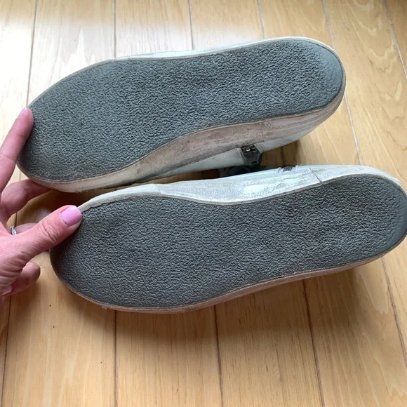 Golden Goose White and Blue Sneakers High-Top Casual - Picture 5 of 10